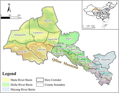 Divergent trends of ecosystem status and services in the Hexi Corridor